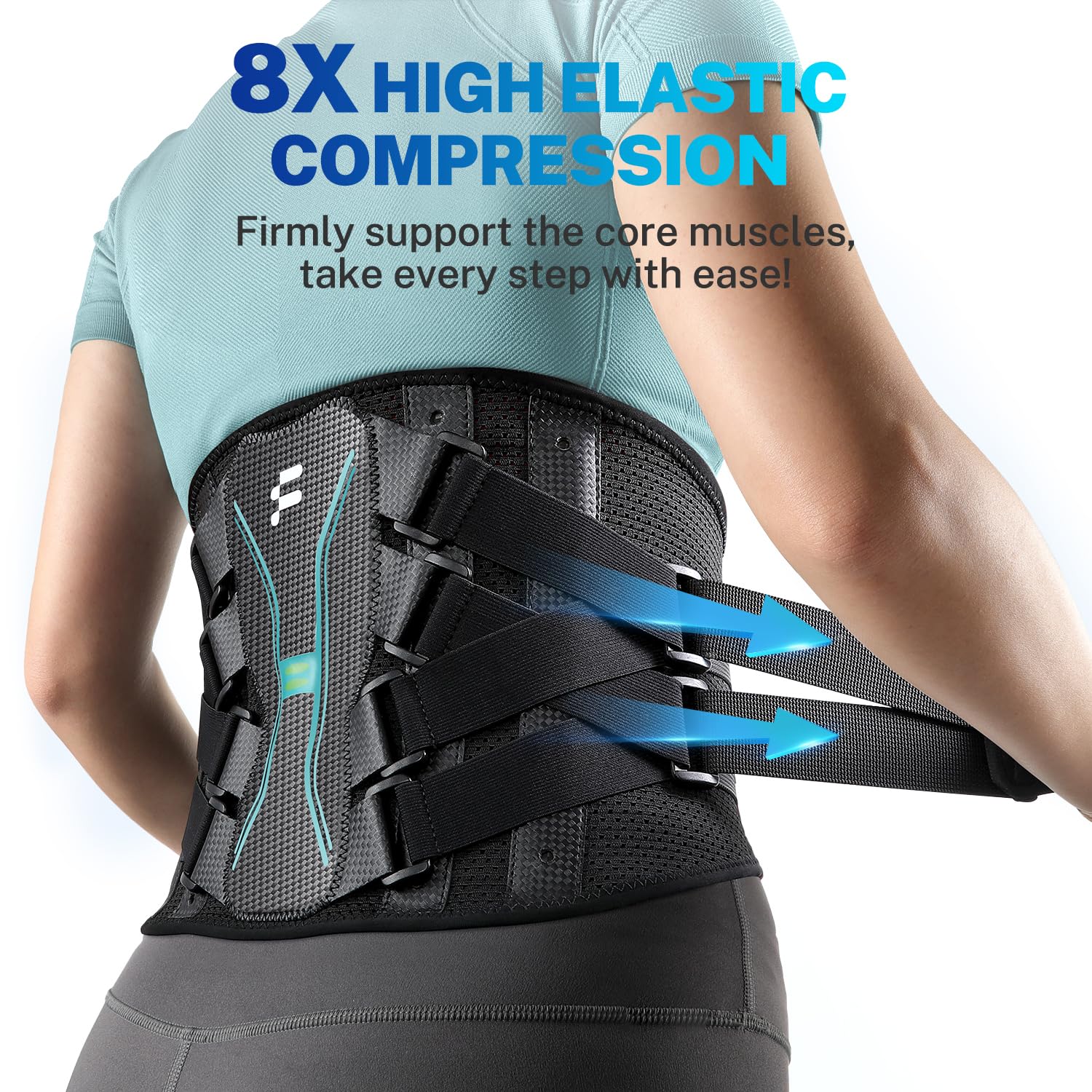 Fitomo BR8B Back Brace| Removable 3D Lumbar Support Pad