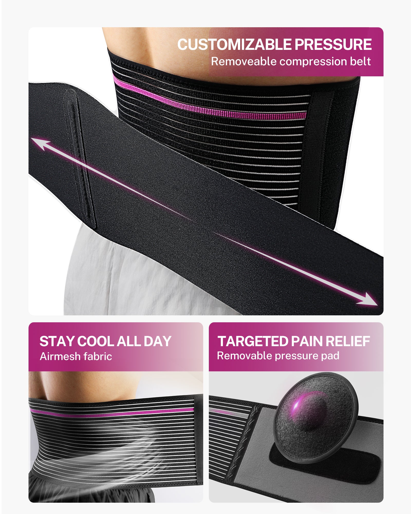 Fitomo Umbilical hernia belt with pressurized strap for Men & Women