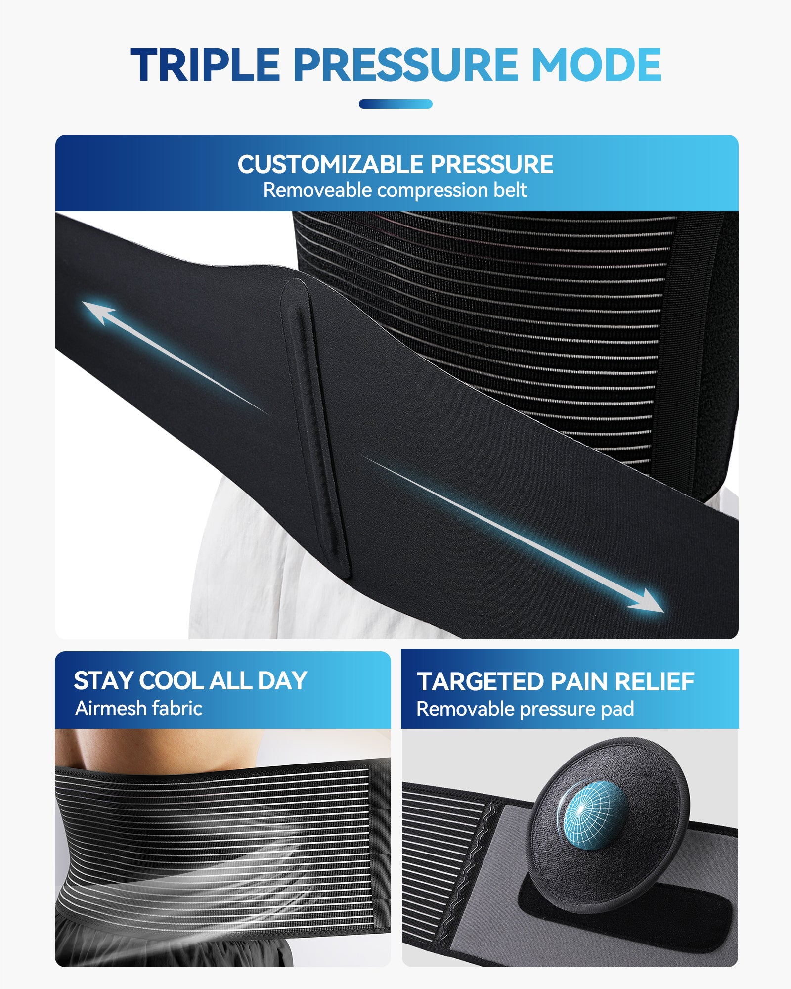 Fitomo Umbilical hernia belt with pressurized strap for Men & Women