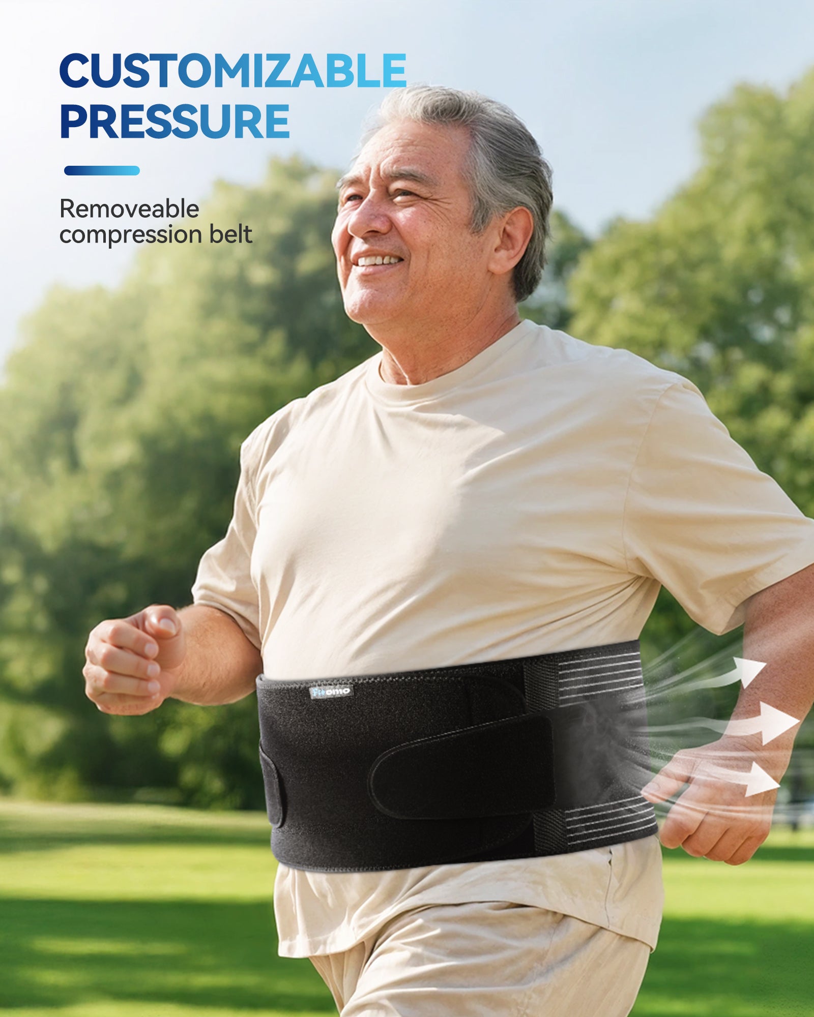 Fitomo Umbilical hernia belt with pressurized strap for Men & Women