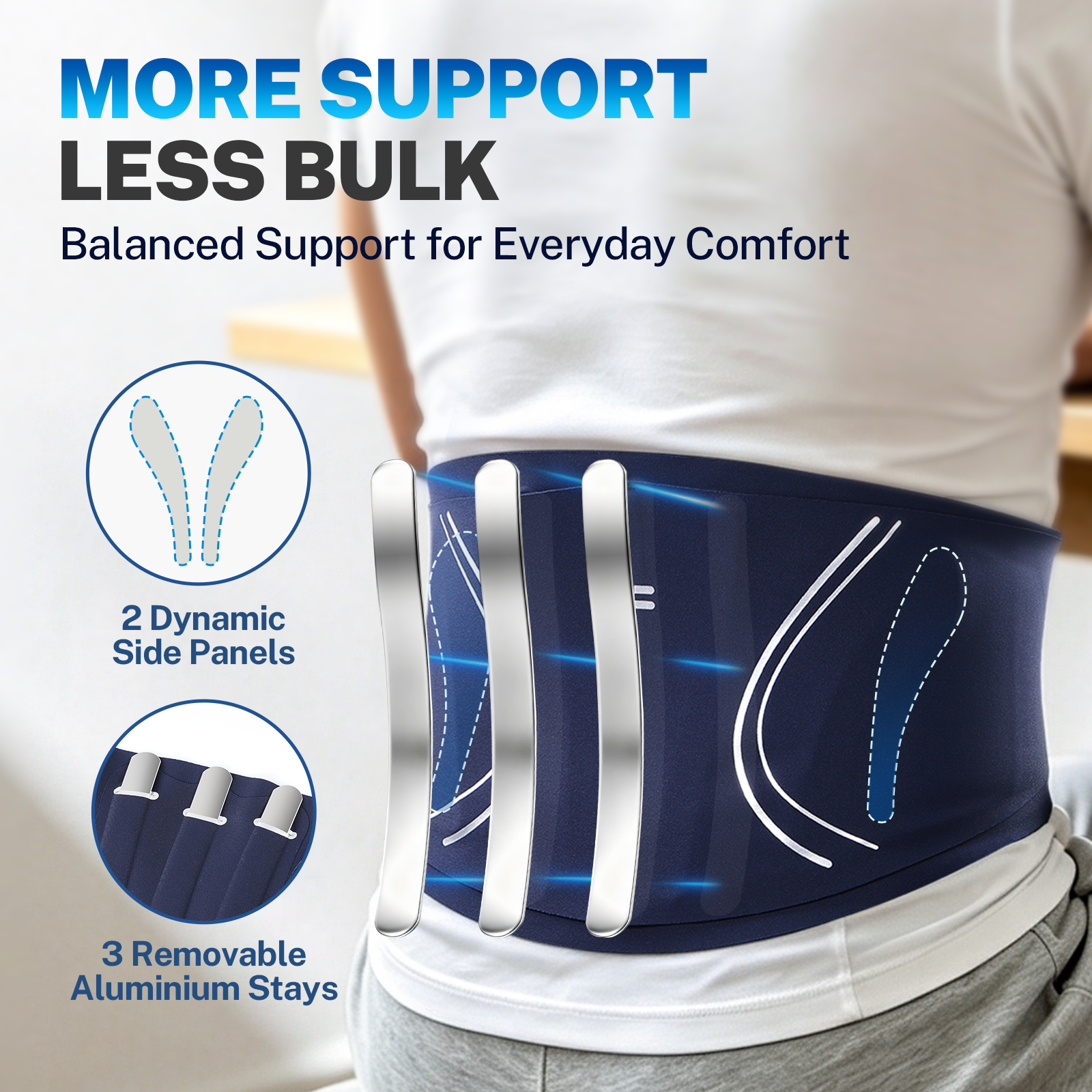 Fitomo BR10B Back Brace| Breathable Mesh