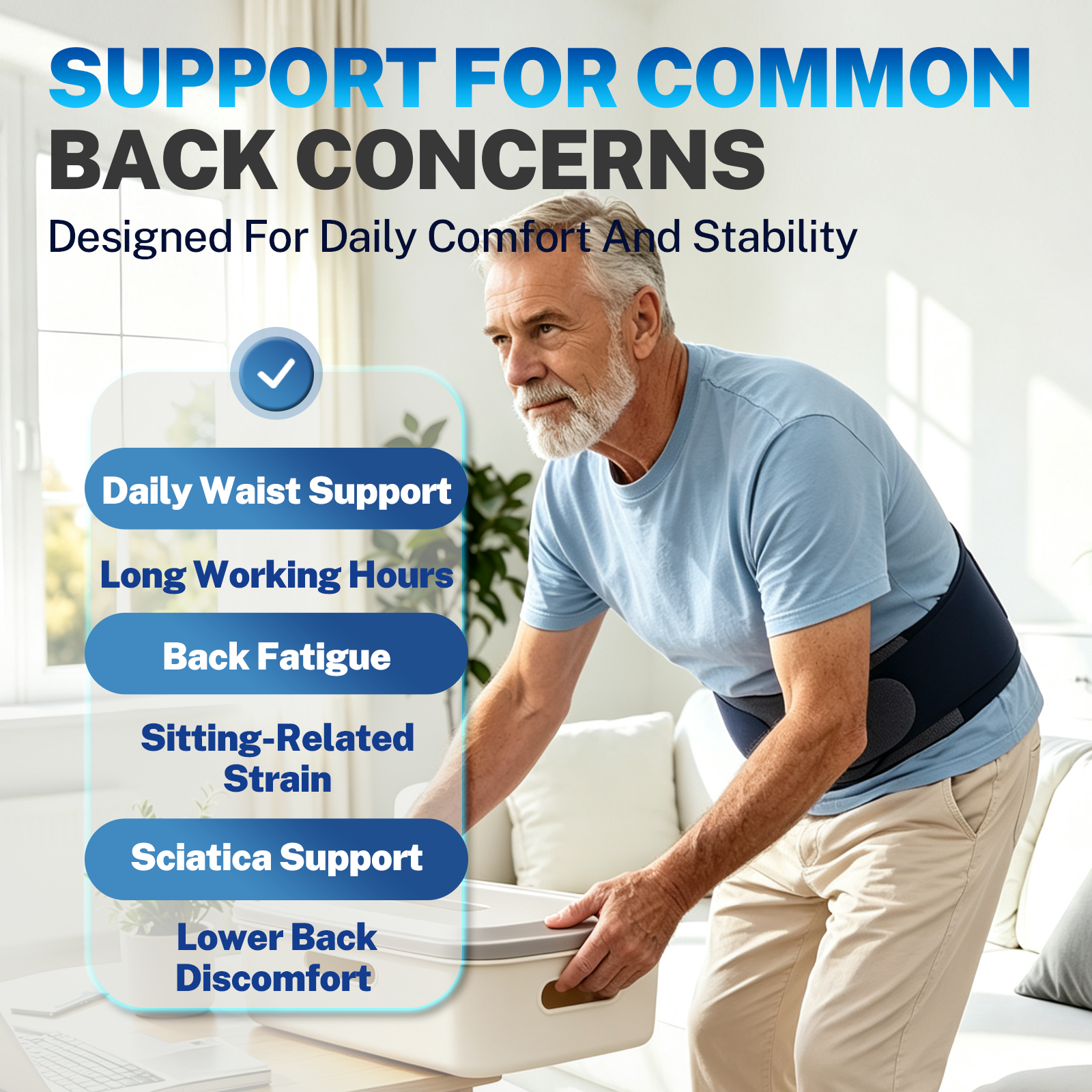 Fitomo BR10B Back Brace| Breathable Mesh