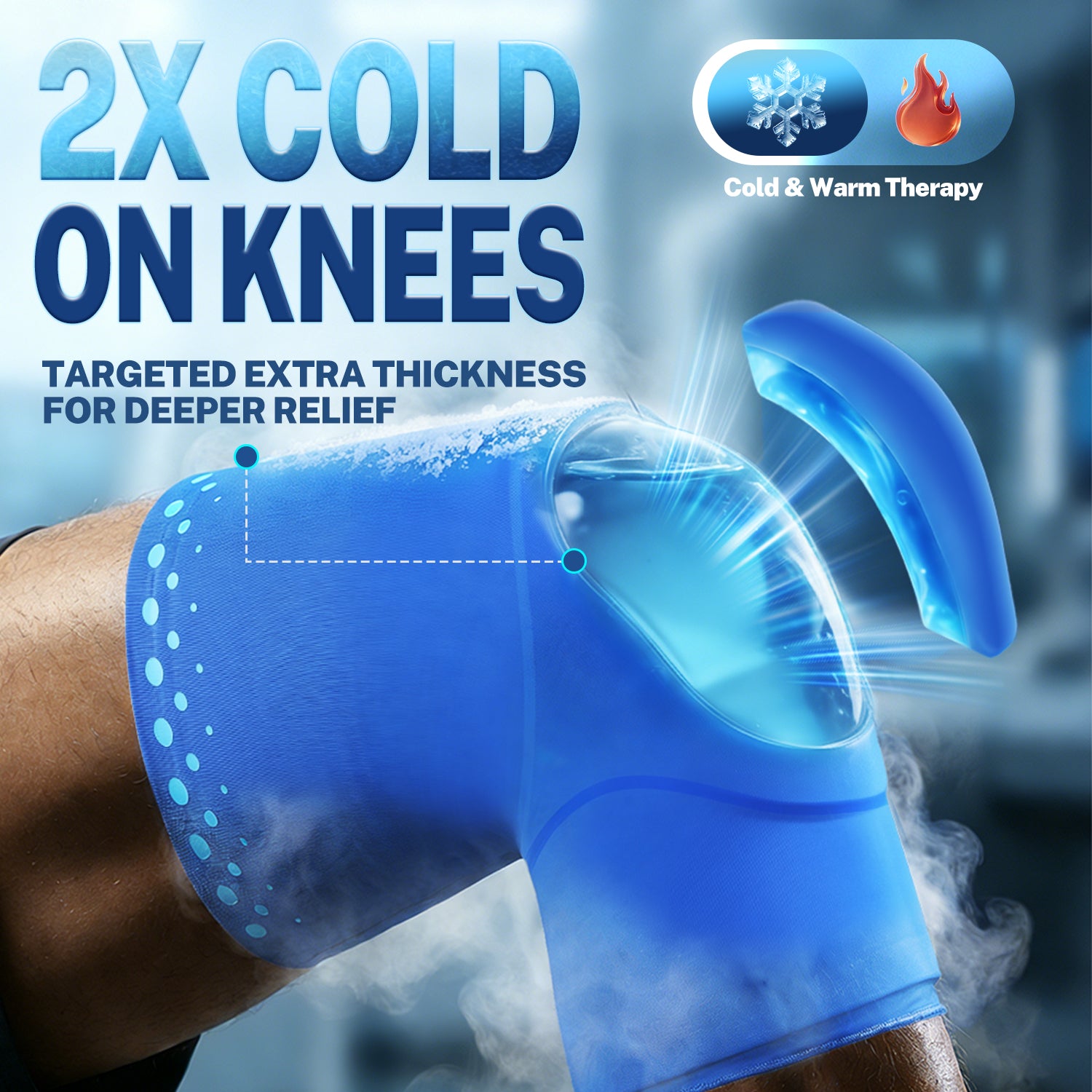 Fitomo FMKC1 Knee Ice Pack Wrap Sleeve Thickened Core for Knee Pain