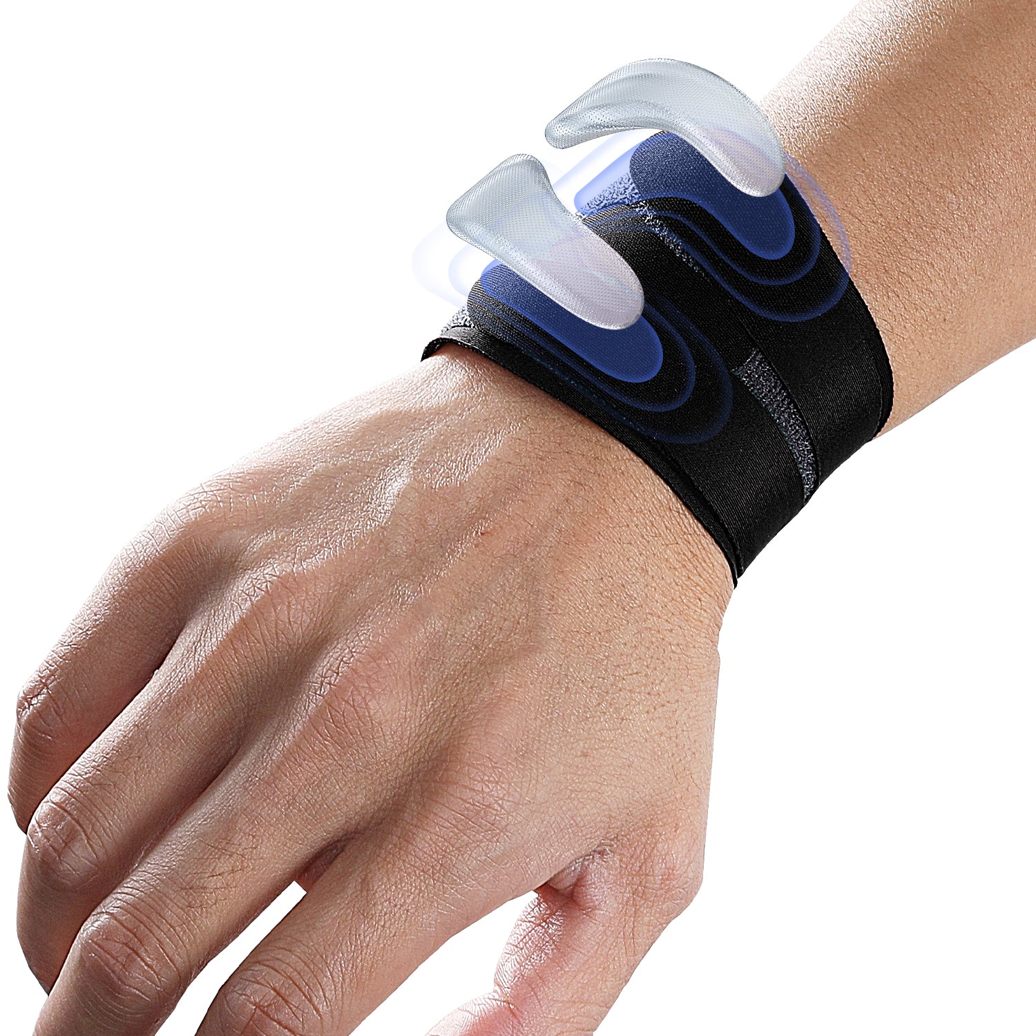 Fitomo TFCC Wrist Brace with 3D Cushion Pads Black