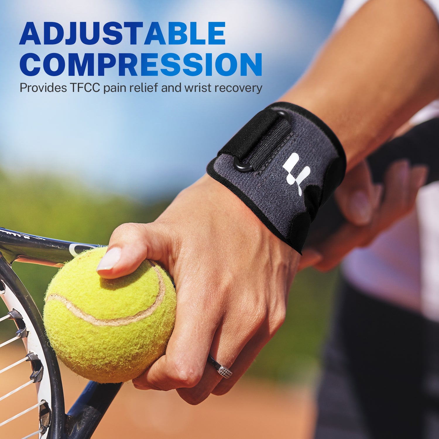 Fitomo TFCC Wrist Brace with 3D Cushion Pads Black
