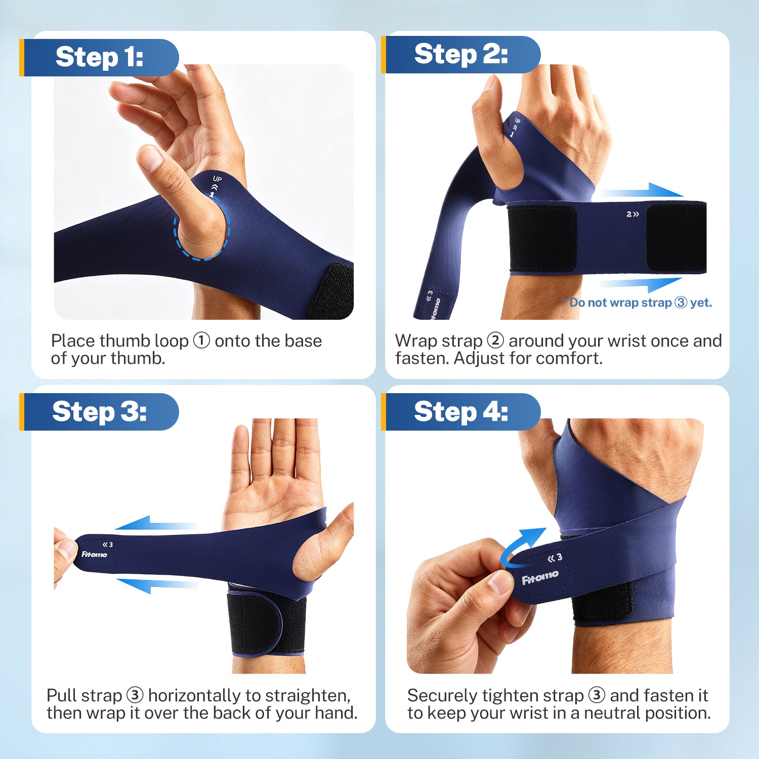 Fitomo FMWB11 Wrist | Brace Helps Keep Wrist Naturally Straight