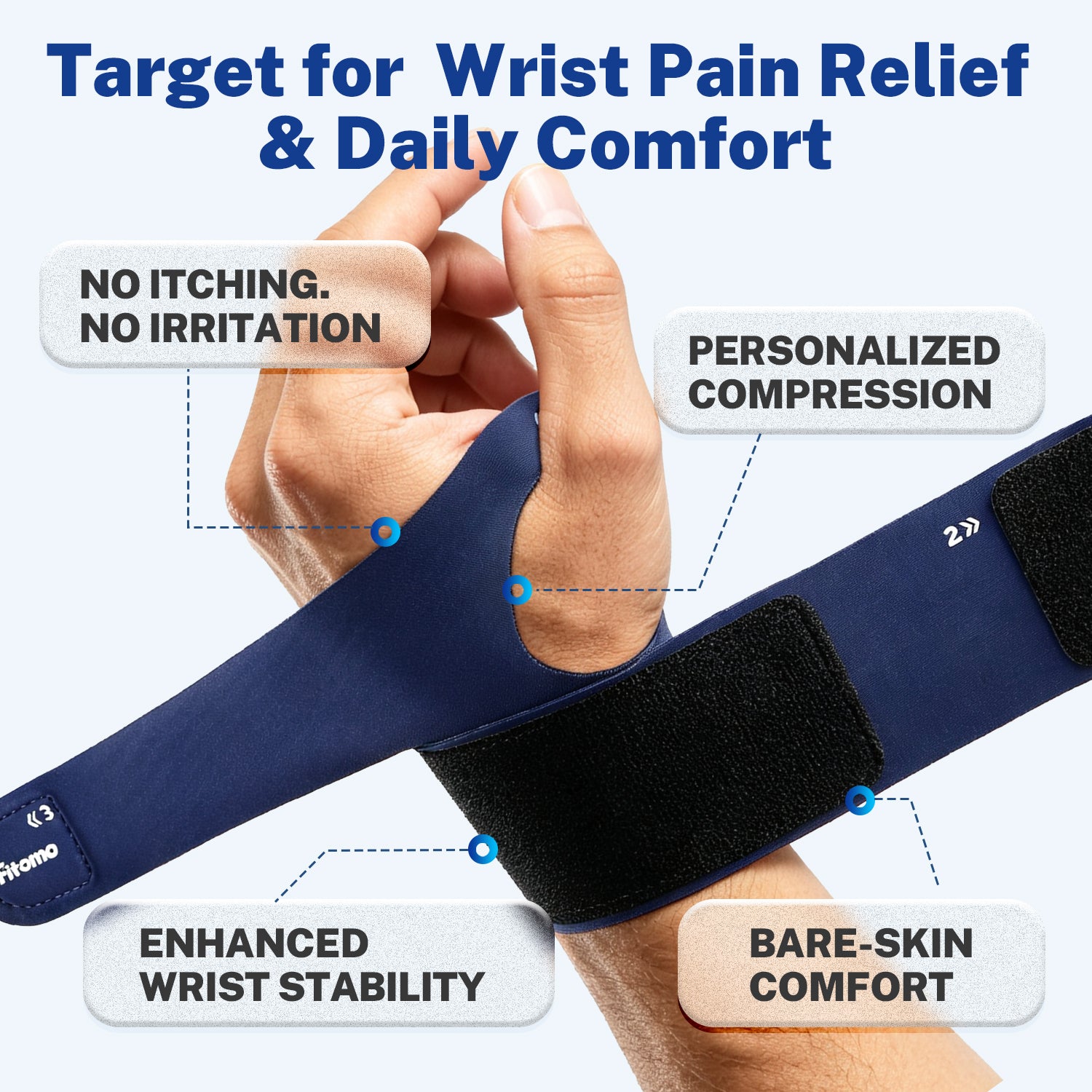 Fitomo FMWB11 Wrist | Brace Helps Keep Wrist Naturally Straight