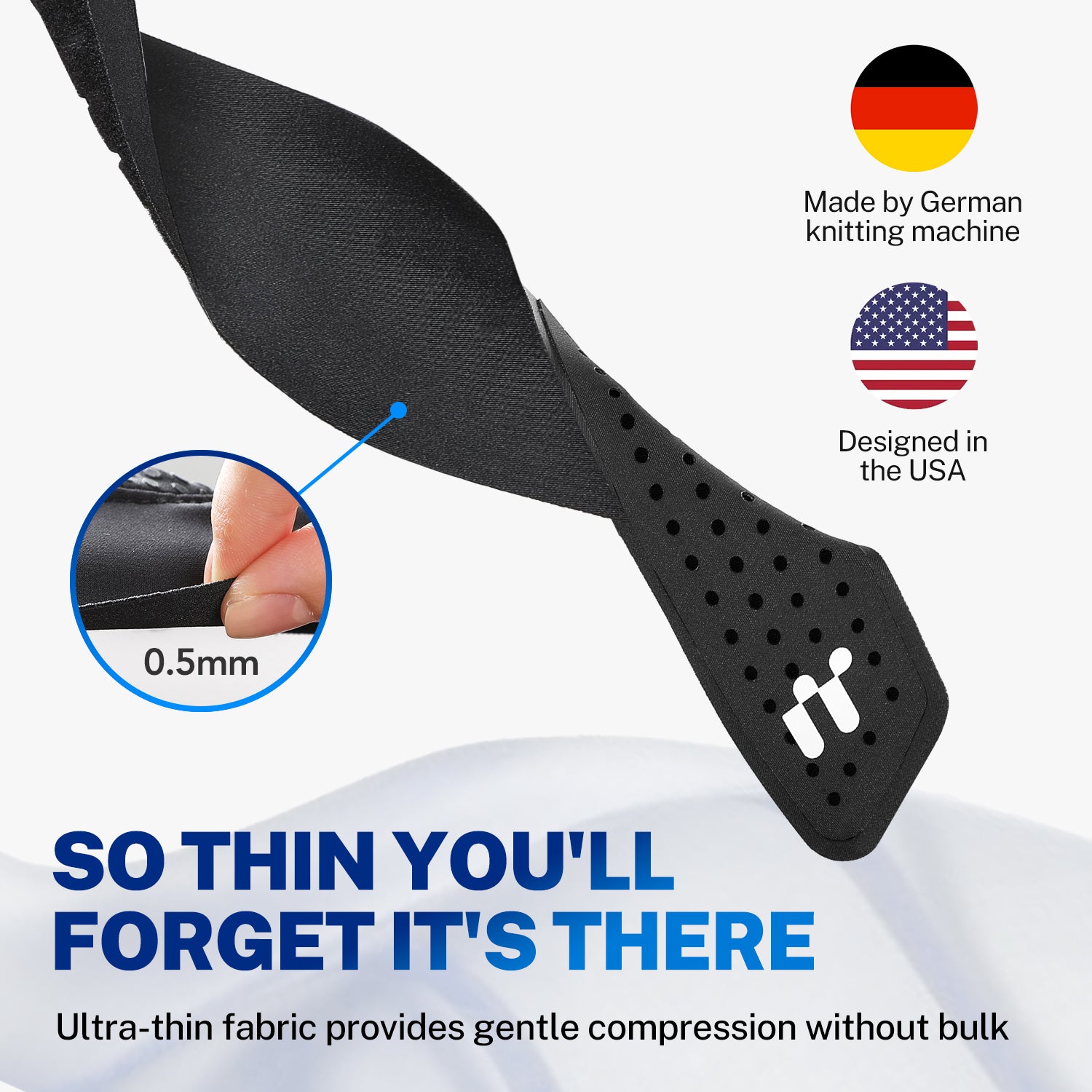 Fitomo FMWB5 Ultra Thin Carpal Tunnel Wrist Brace, Black