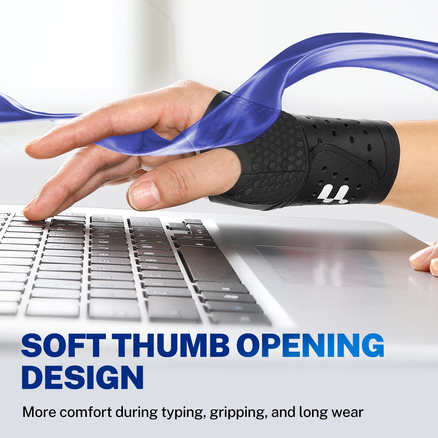 Fitomo FMWB5 Ultra Thin Carpal Tunnel Wrist Brace, Black