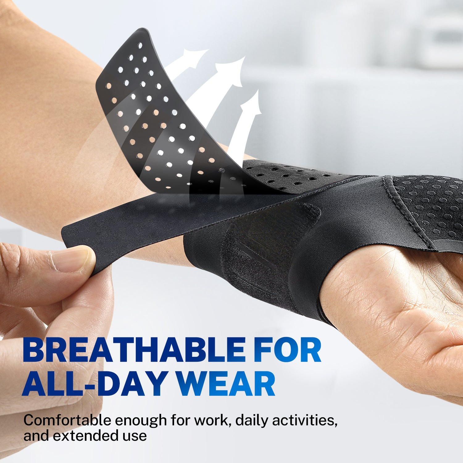 Fitomo FMWB5 Ultra Thin Carpal Tunnel Wrist Brace, Black
