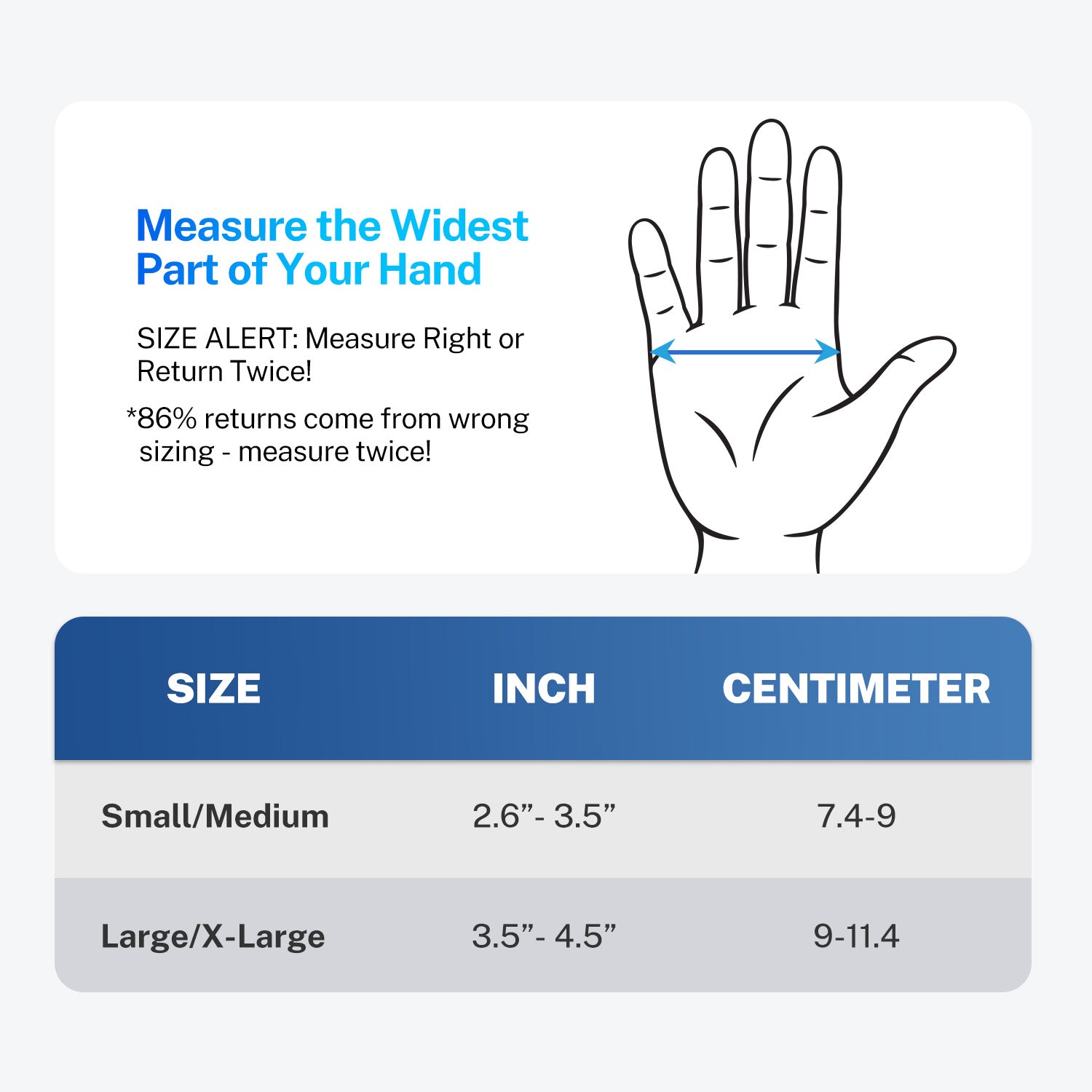 Fitomo FMWCP1 Thumb & Wrist Ice Pack Wrap Blue