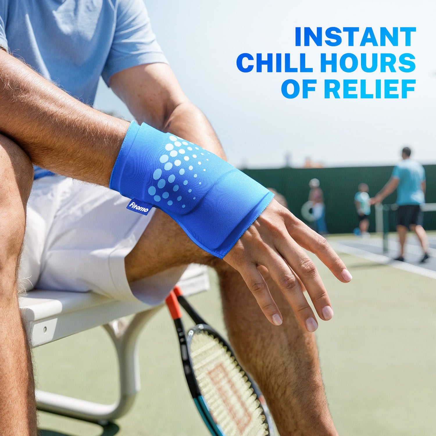 Fitomo FMWCP1 Thumb & Wrist Ice Pack Wrap Blue