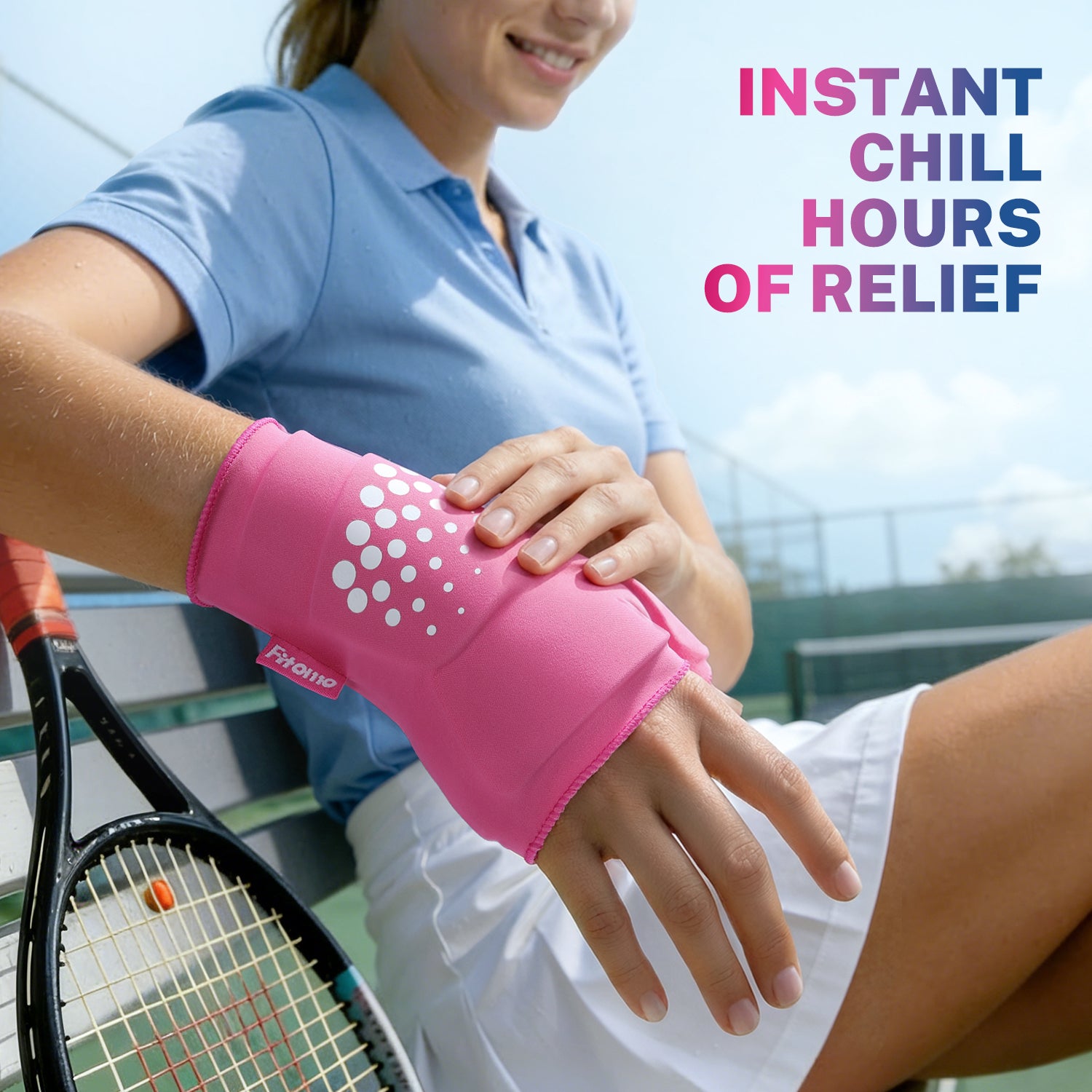 Fitomo FMWCP1 Thumb & Wrist Ice Pack Wrap Pink