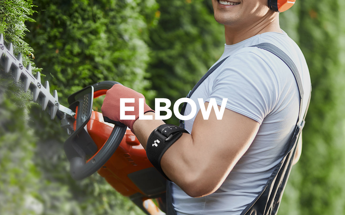 Elbow compression sleeve for pain relief and injury recovery—designed for tennis elbow, golfer's elbow, or joint discomfort.